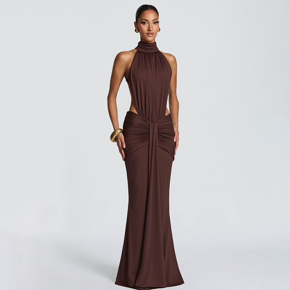Elegant Backless Mermaid Evening Gown