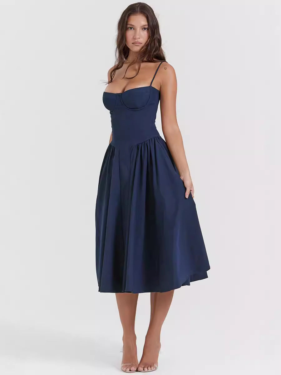 Elegant Stitching Slip Dress