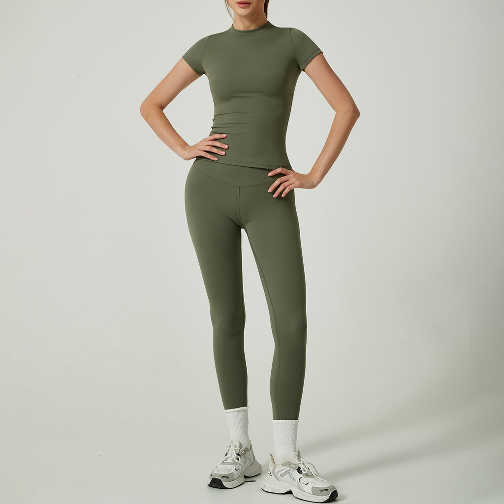 Womens Quick Dry Yoga Pilates Outfit Set