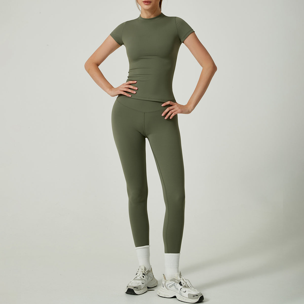 Womens Quick Dry Yoga Pilates Outfit Set