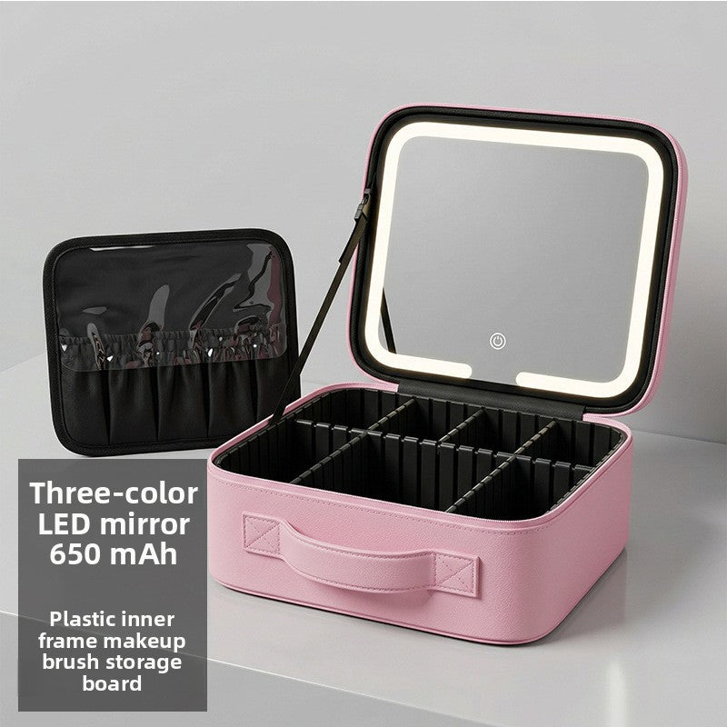 LED Lighted Makeup Bag with Mirror