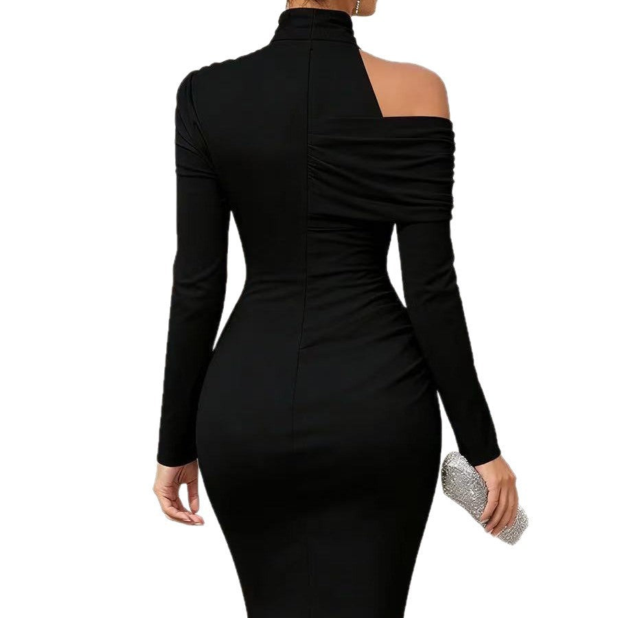 Casual Knitted Hollow-out Dress Slit Dress