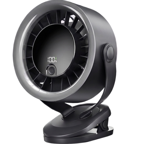 Rechargeable Desktop Circulation Fan with Digital Display