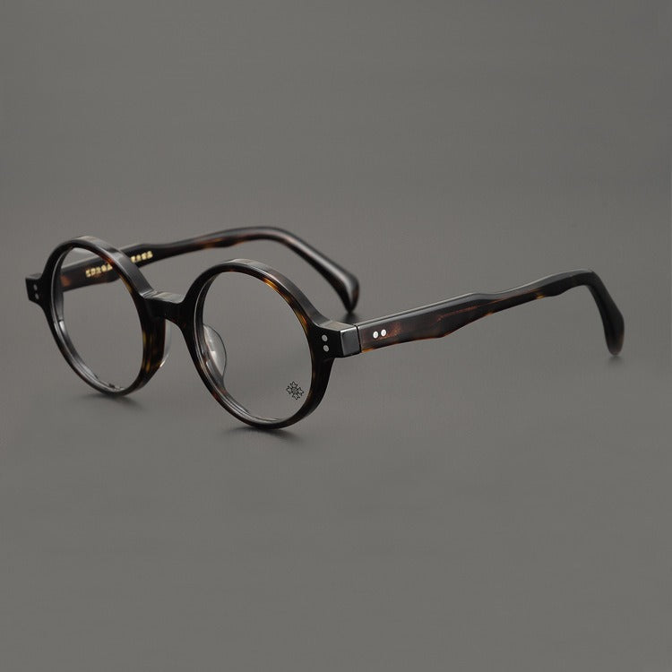 Transparent Round Resin Glasses Frame Anti Blue Light Retro Style