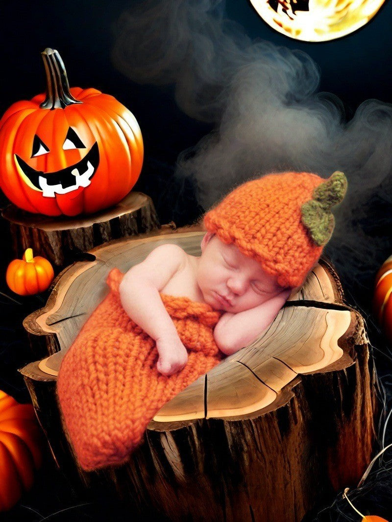 Baby Photo Cute Pumpkin Style Clothing Sleeping Bag Children Photo Clothes
