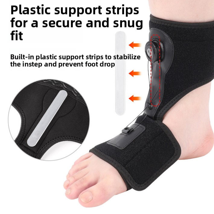 Rotating Ankle Foot Drop Orthosis Adjustable Aluminum Strip Support