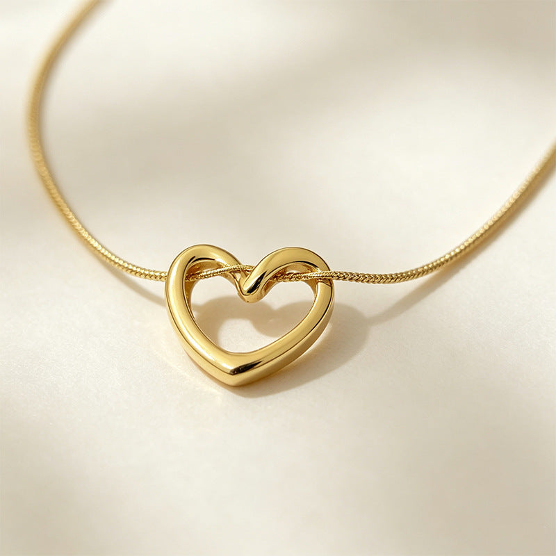 Love heart clavicle chain