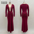 Elegant Solid Color Fishtail Dress