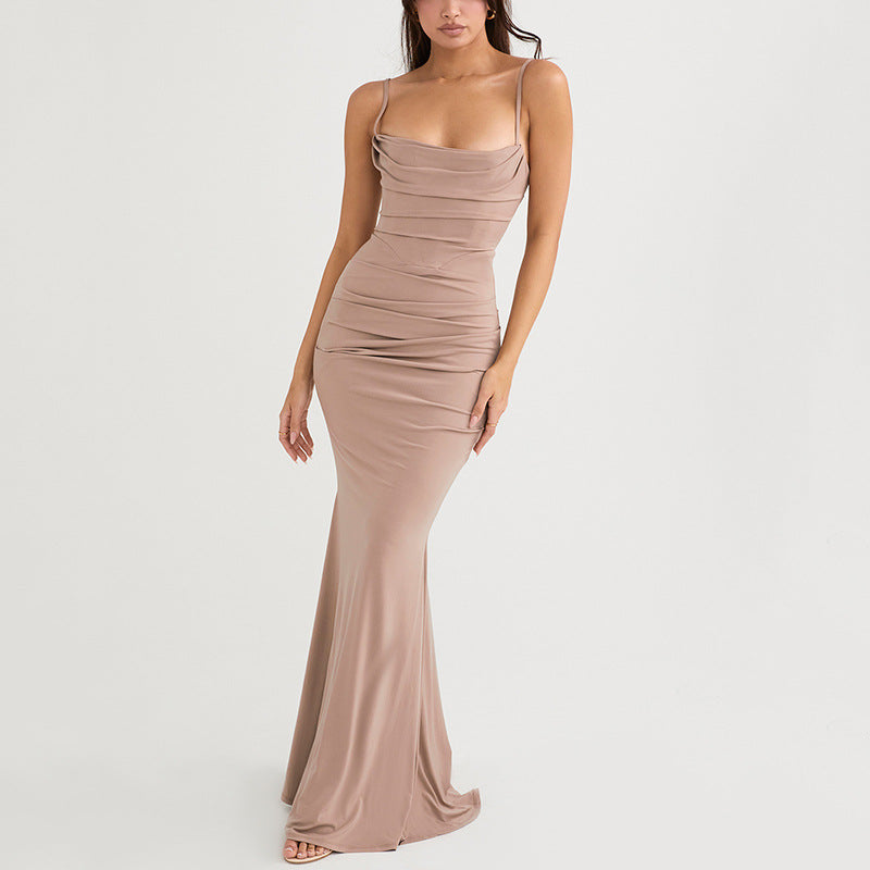 Backless Fishtail Sling Dress