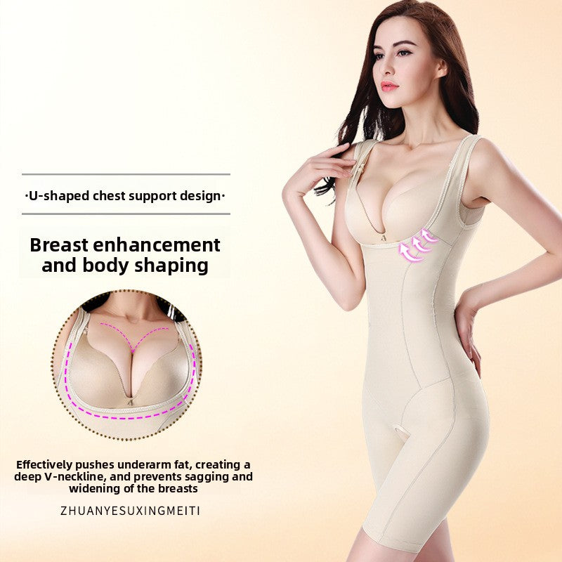 Plus Size Open Crotch Shapewear for Chest Abdomen and Waist Compression