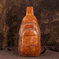 Genuine Leather Crossbody Chest Bag