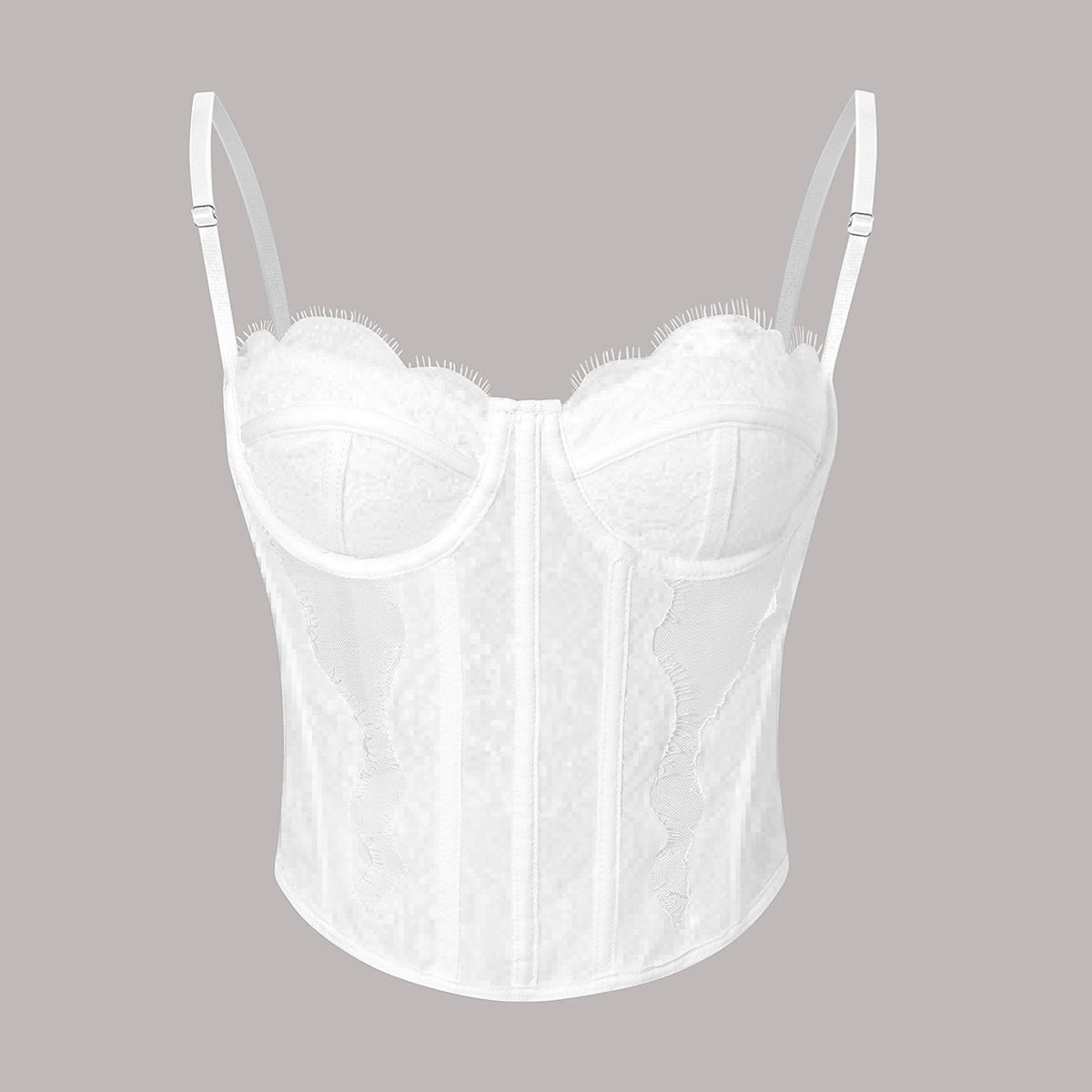 Women's Lace Fishbone Camisole Push-Up Slim Fit Top