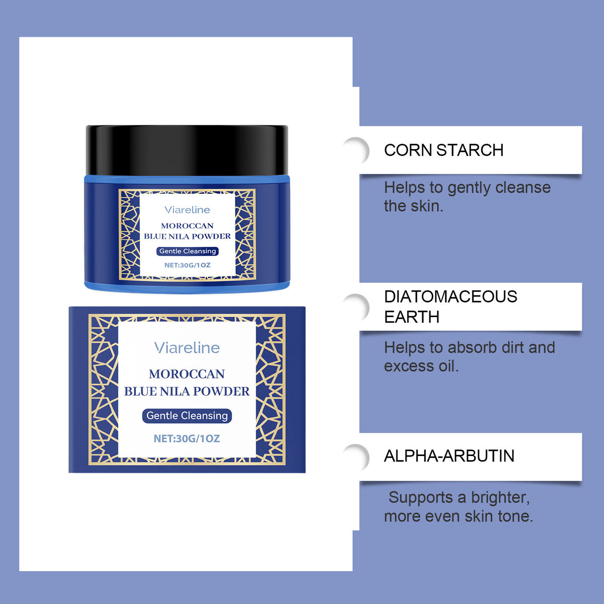 Viareline Cleansing Rejuvenating Facial Mask Powder