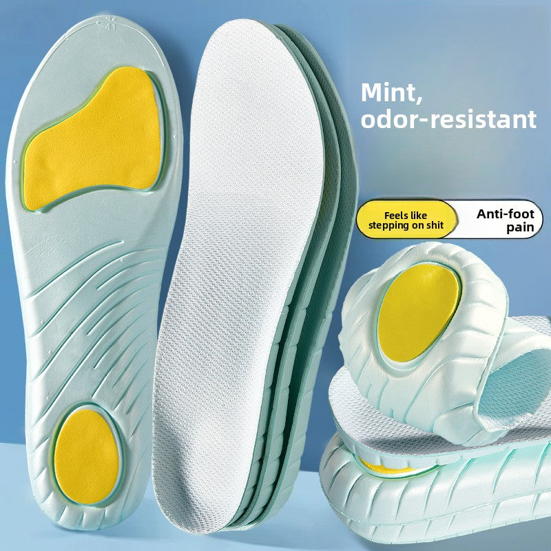 Specialized corrective arch-supporting insoles