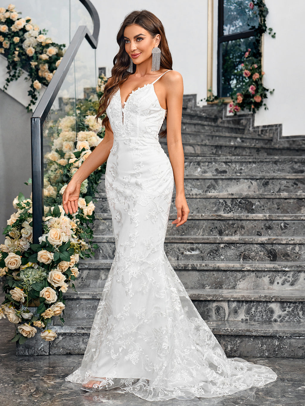 Elegant Embroidery Sheath Dress