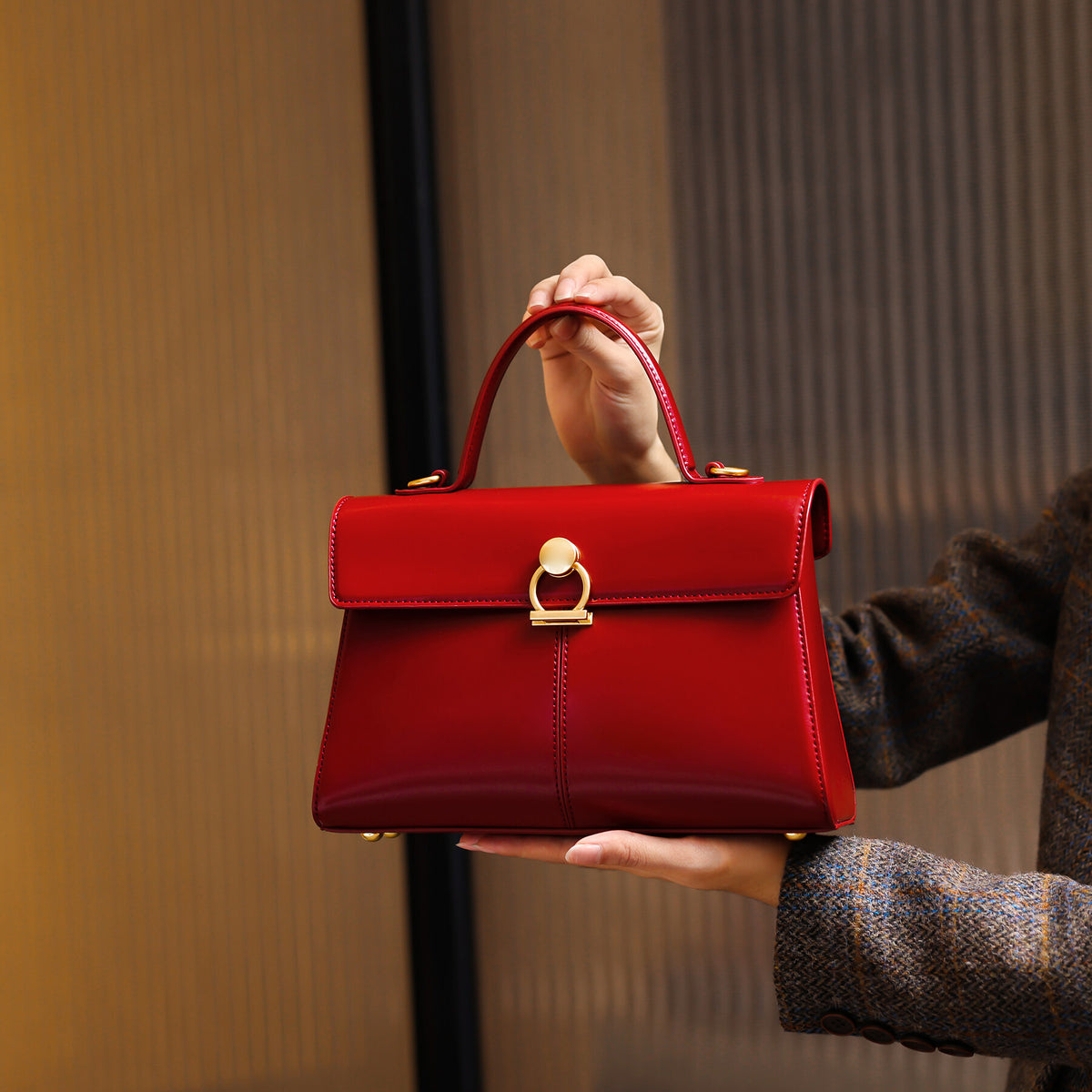 Original Design Red Bridal Shoulder Tote Bag