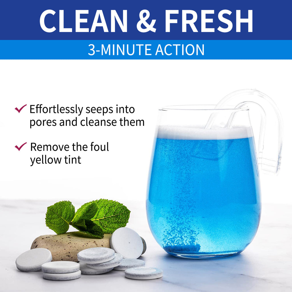 Dentures oral cavity cleaning care fresh breath clean