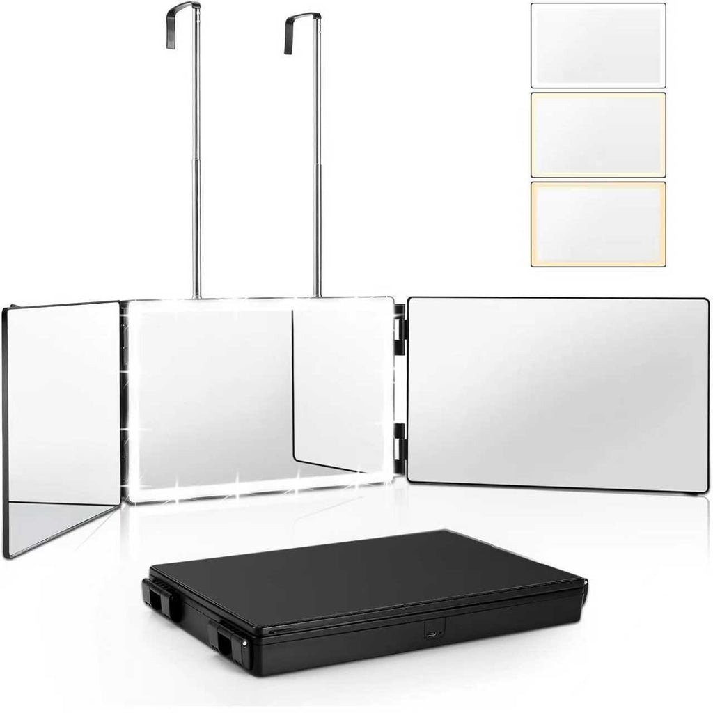 Foldable makeup mirror that can be extended/retracted