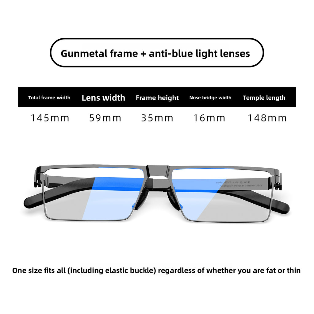 Nordic Flat Frame Anti Blue Light Sunglasses