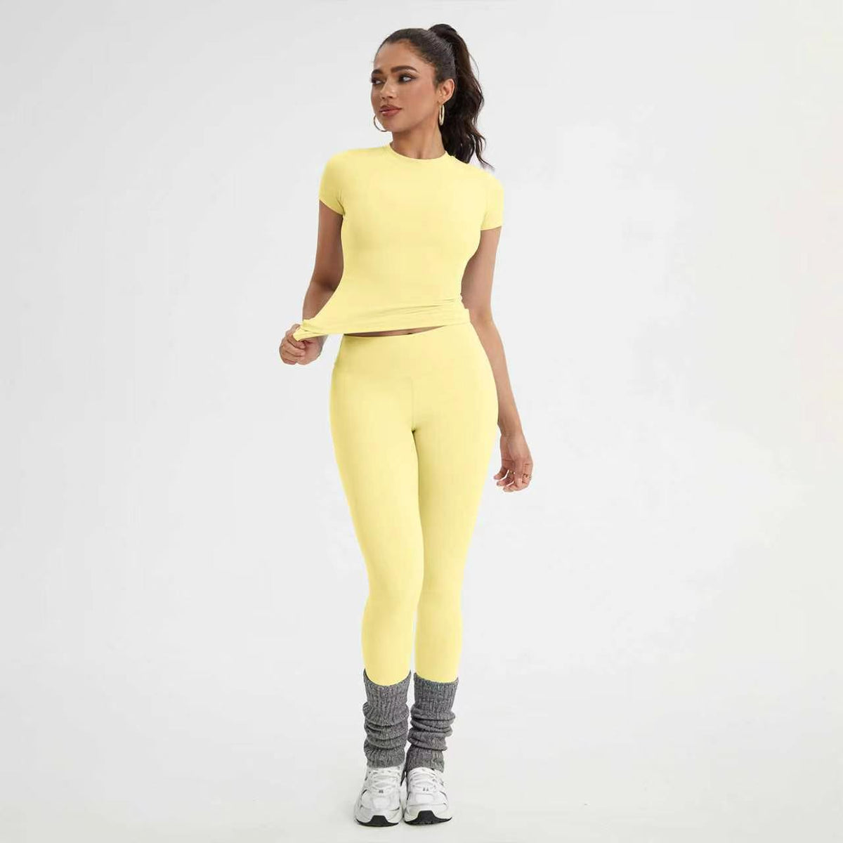 Womens Quick Dry Yoga Pilates Outfit Set