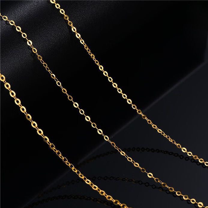 Adjustable 18K Gold Moissanite Clavicle Necklace