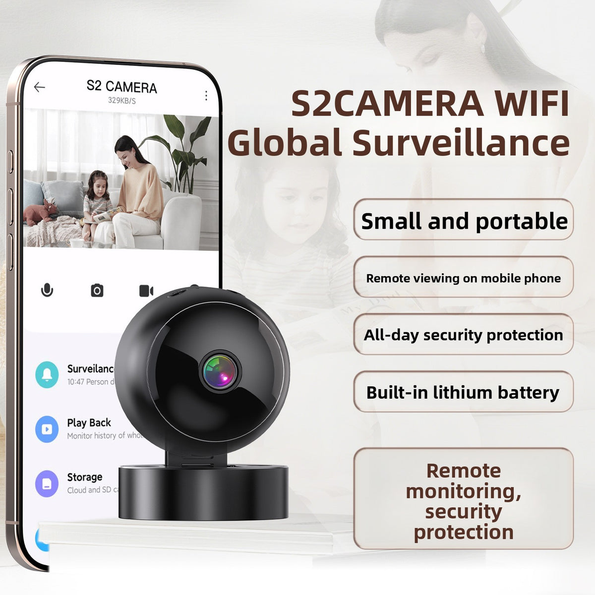 Wireless WiFi Indoor Surveillance Camera