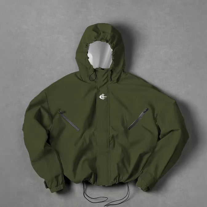 Mens Casual Hooded Windproof Jacket