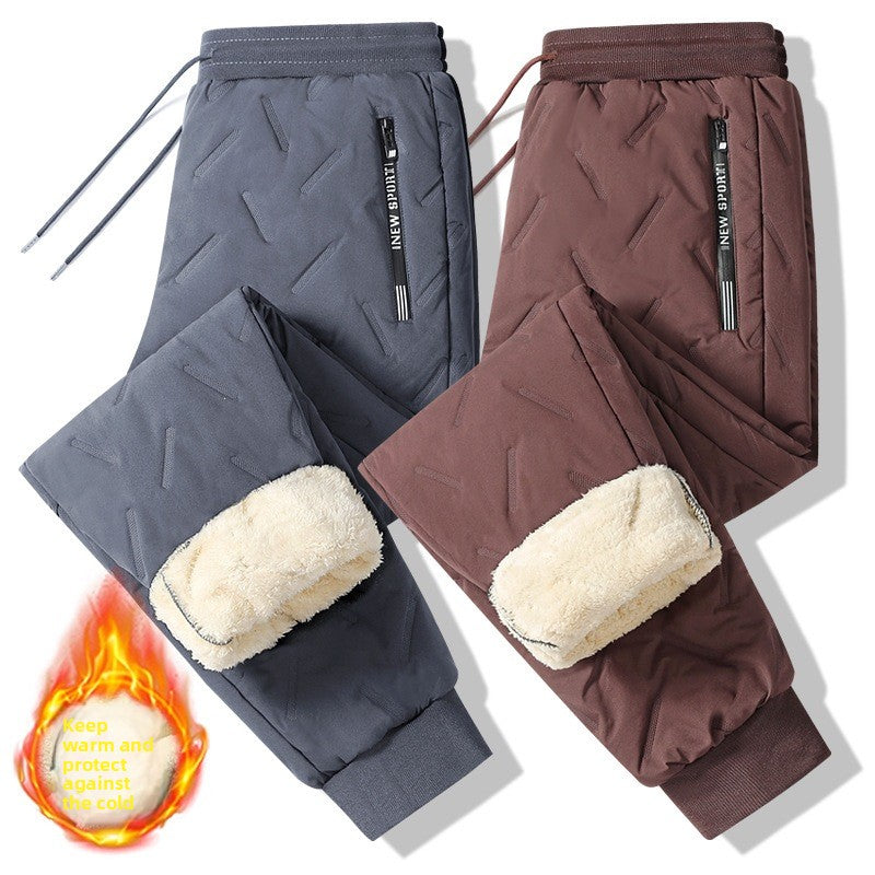 Large-size Casual Loose Fleece-lined Thickened Running Pants