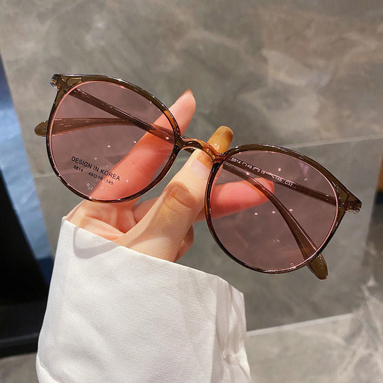 Korean Style Photochromic Oval Glasses