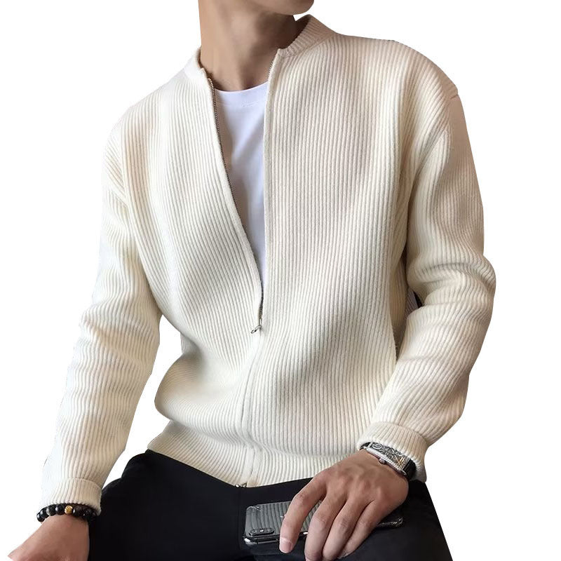 Mens Polyester Knit Cardigan