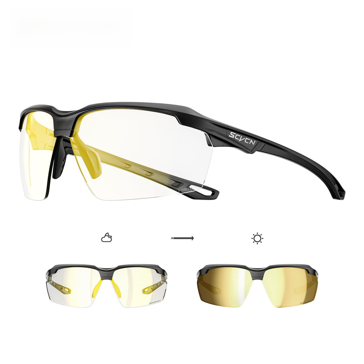 Photochromic Sports Sunglasses for Running Cycling Mountaineering