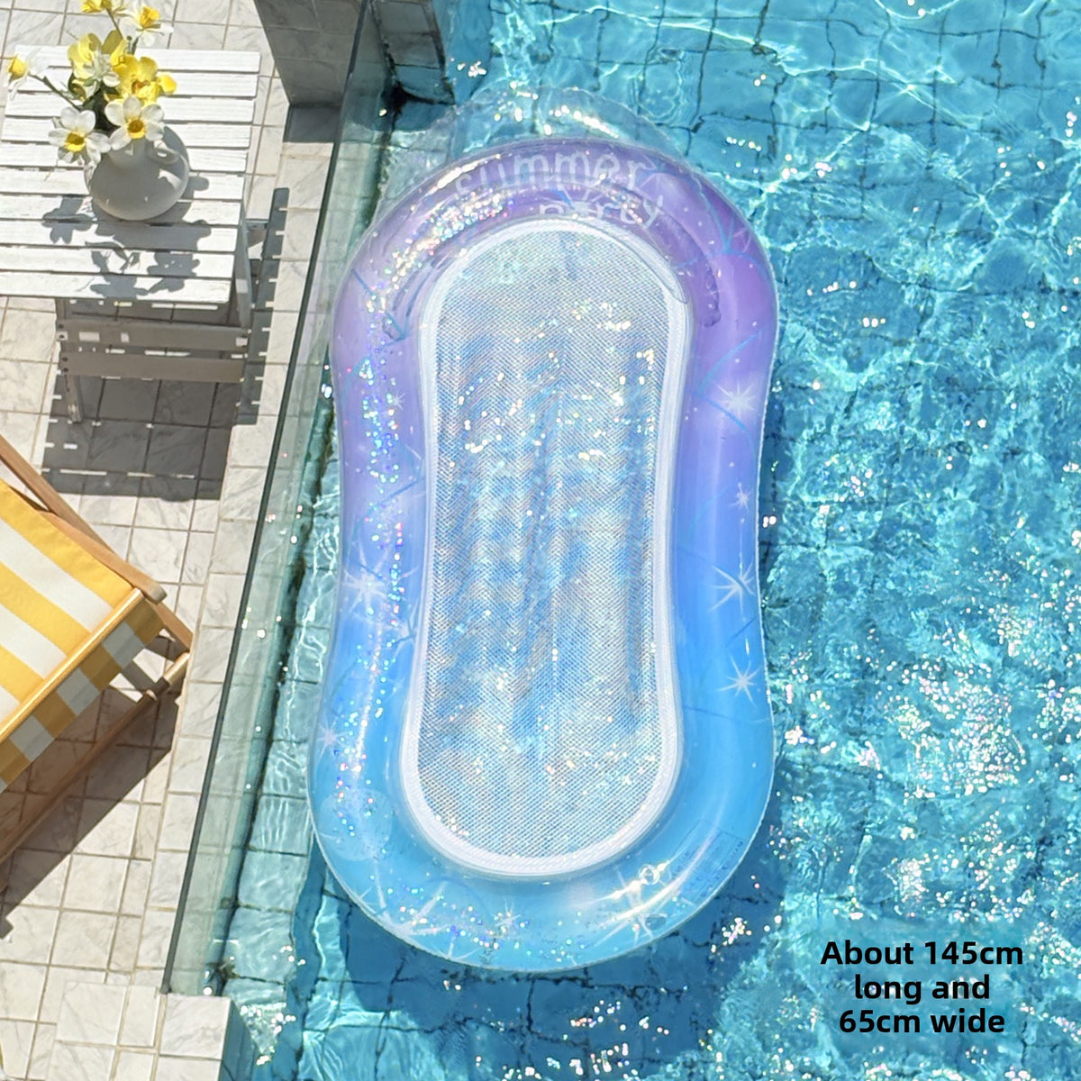 Mermaid floating bed adult swimming ring water inflatable