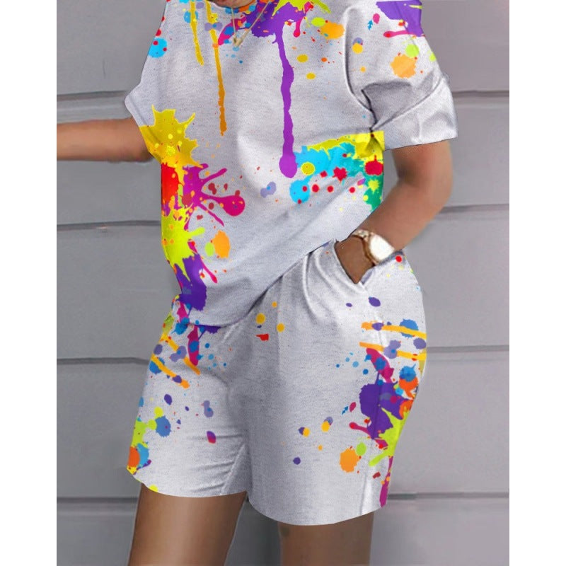3D Digital Print Women's Two-Piece Sportswear Set