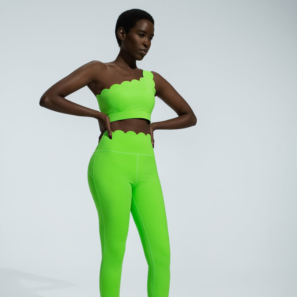 One-Shoulder Lace Fitness Yoga Set