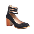 Retro Mary Jane Buckle Strap High Heel Shoes