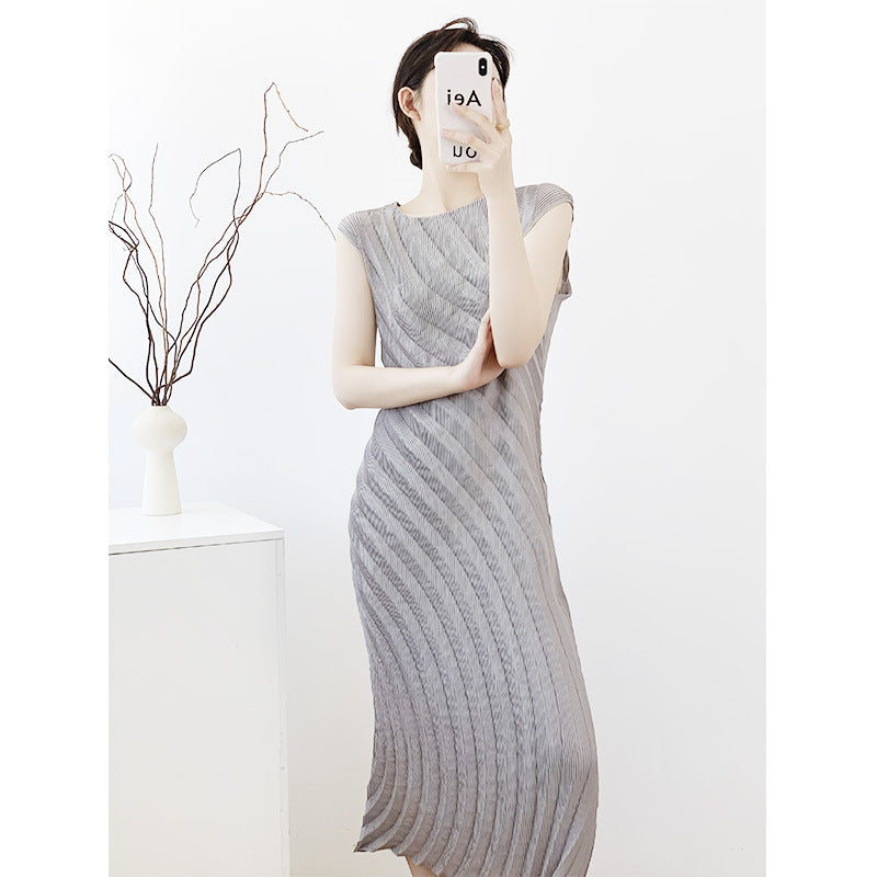 Pleated Womens Dress Casual Long Skirt