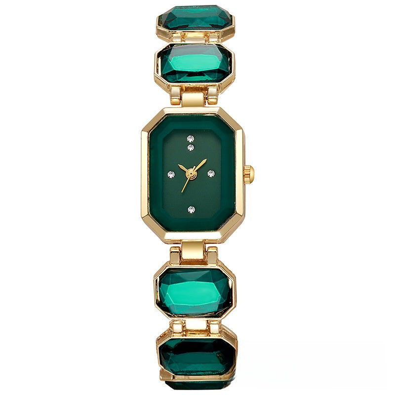 Square Crystal Quartz Watch