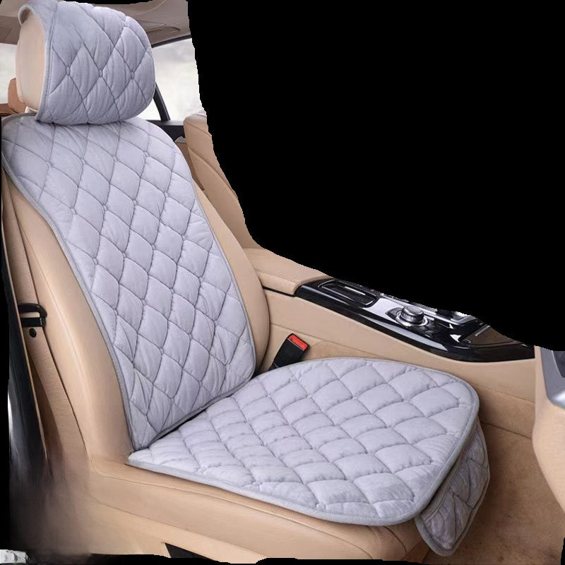 Winter Car Plush Seat Cushion with Lumbar Support