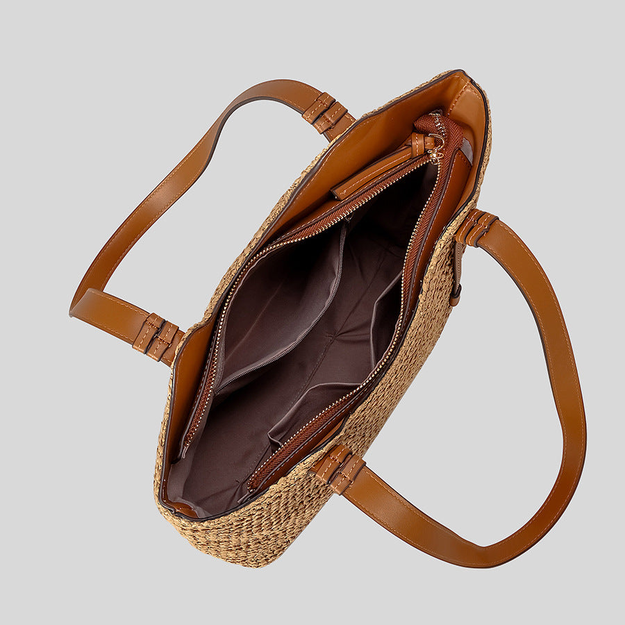 Straw Woven Shoulder Bag for Women