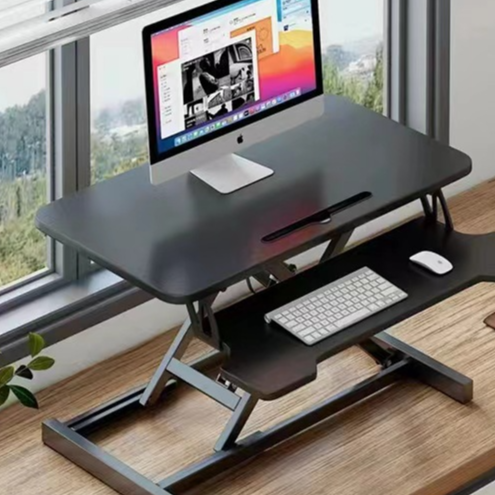 Pneumatic desktop computer desk