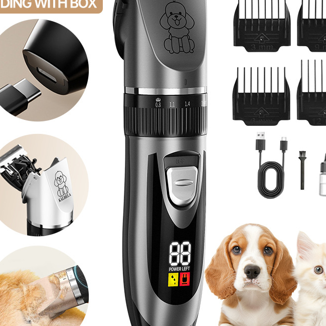 Pet Hair Trimmer and Grooming Kit