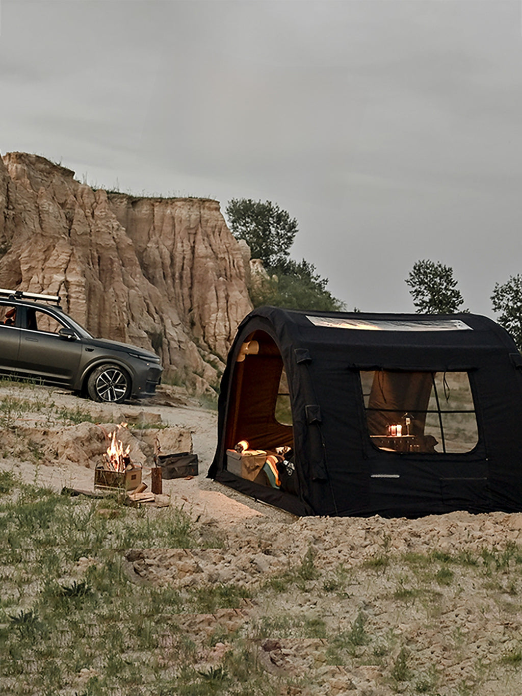 Modular Inflatable Camping Tent