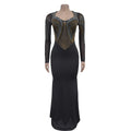 Women's Clothing Hot-Selling New Fashion Solid Color Hot Diamond Waist Sexy Hip-Hugging Dress
