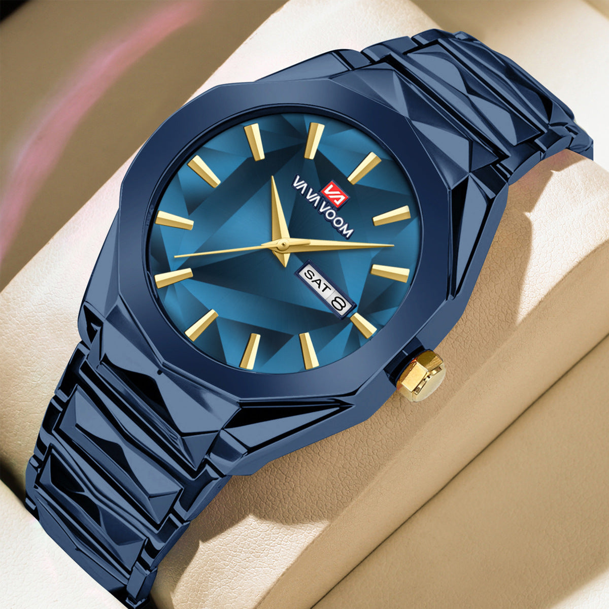 Men's Dual Calendar Waterproof Quartz Watch