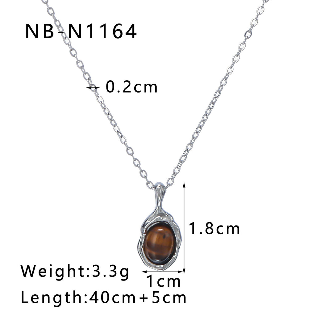 Natural White Mother-Of-Pearl Pendant Necklace