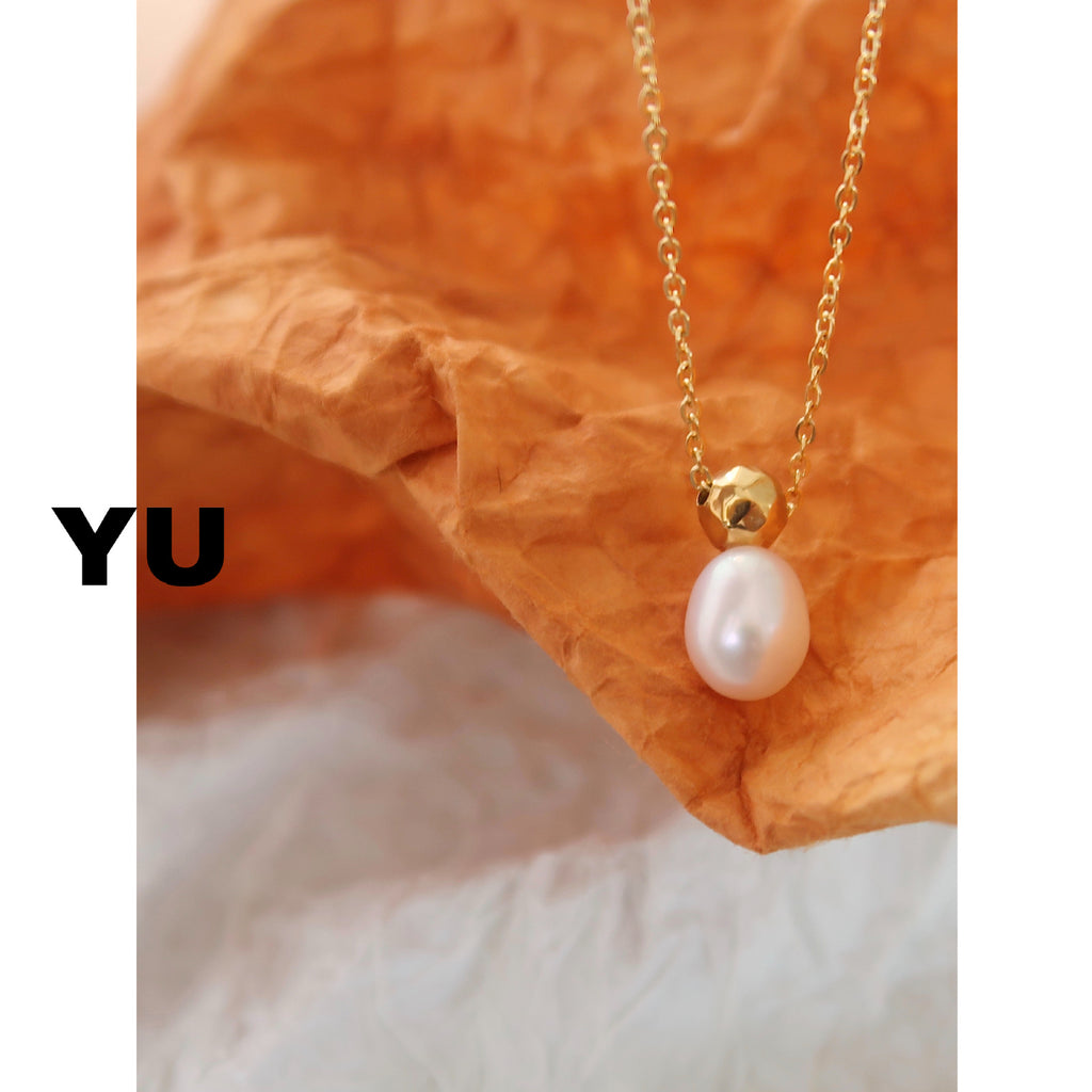 Retro natural freshwater pearl perfume bottle chain