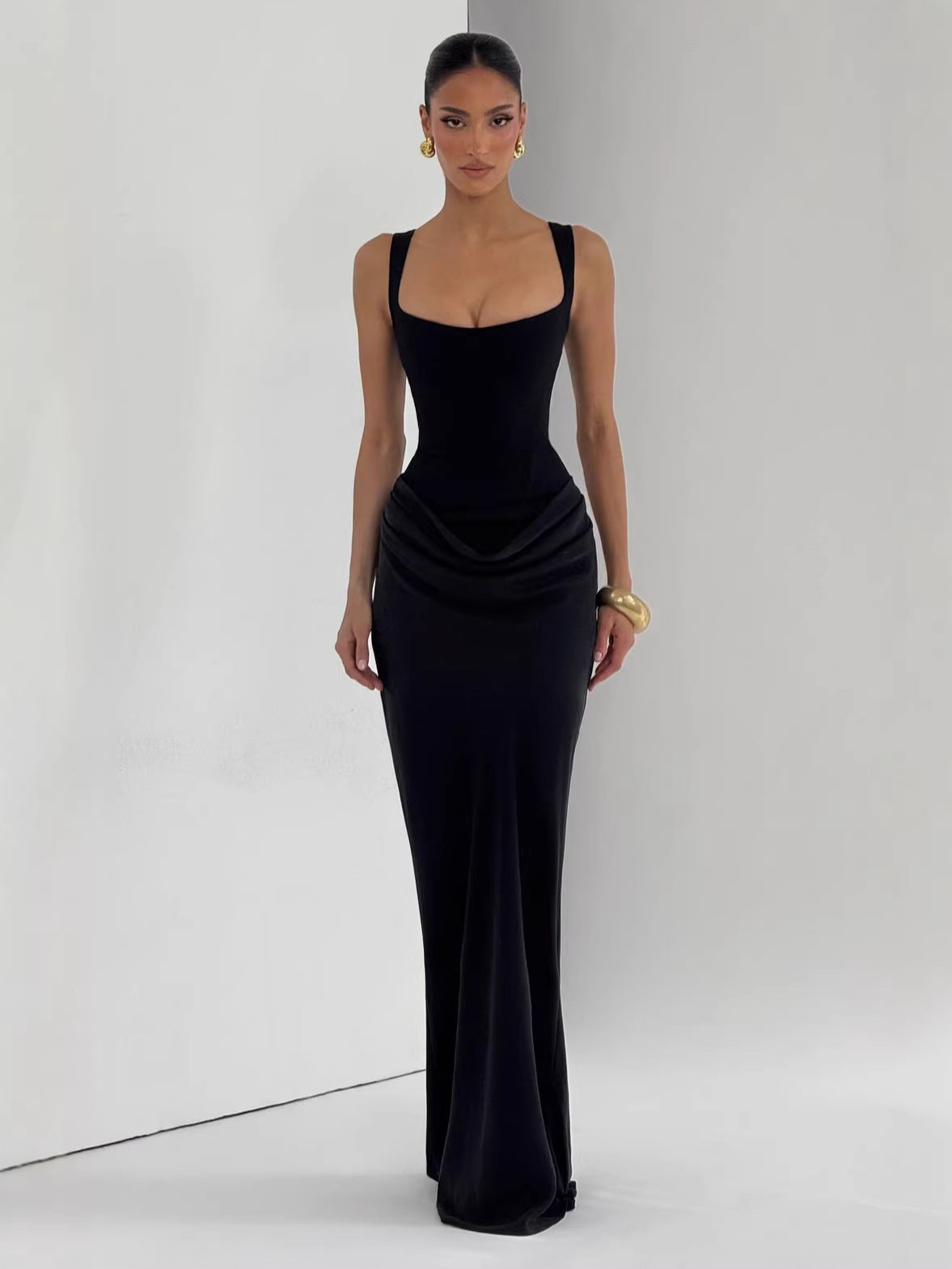 Womens Slim Fit Spaghetti Strap Bodycon Dress