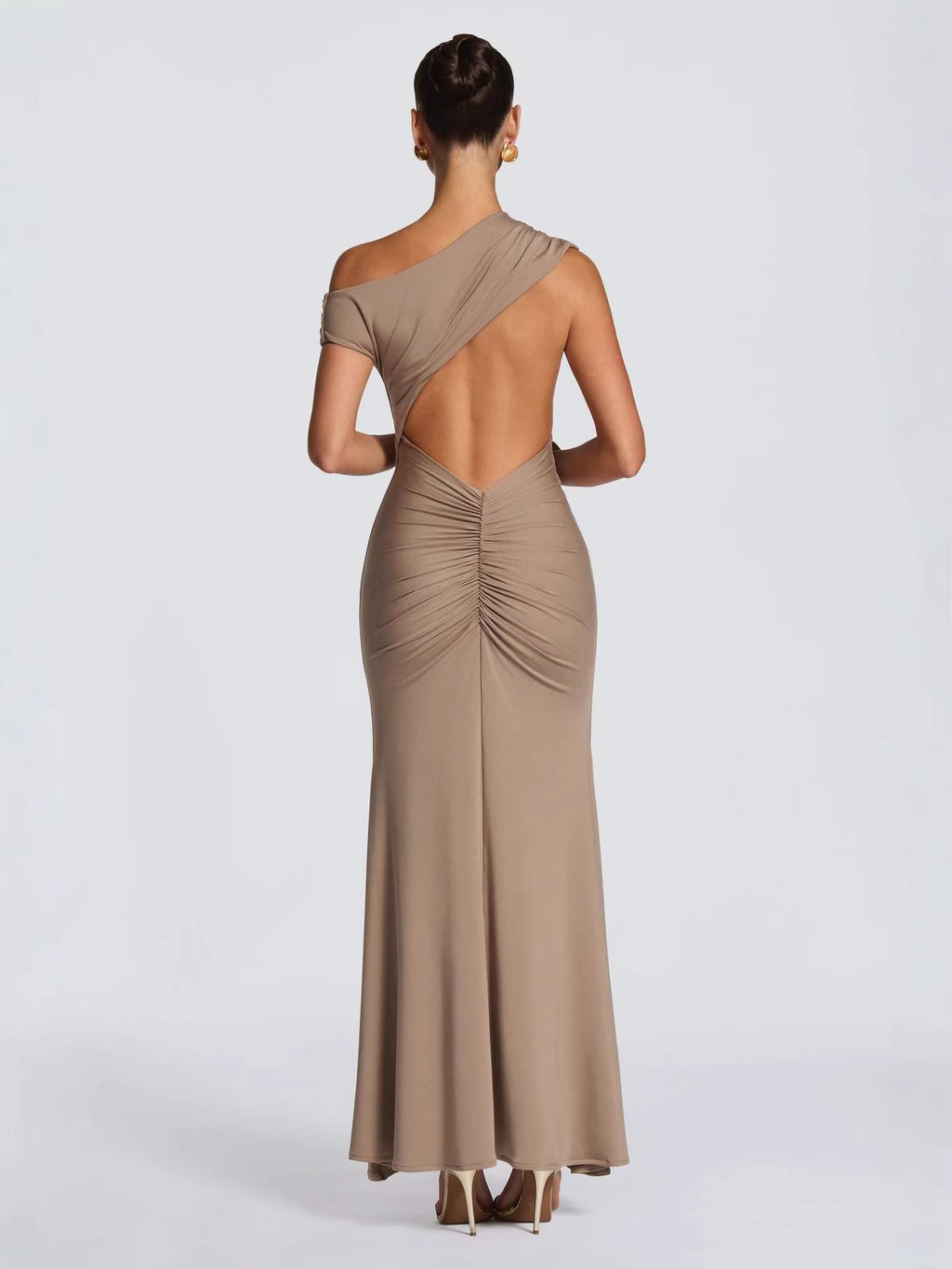 Off-shoulder elegant evening dress