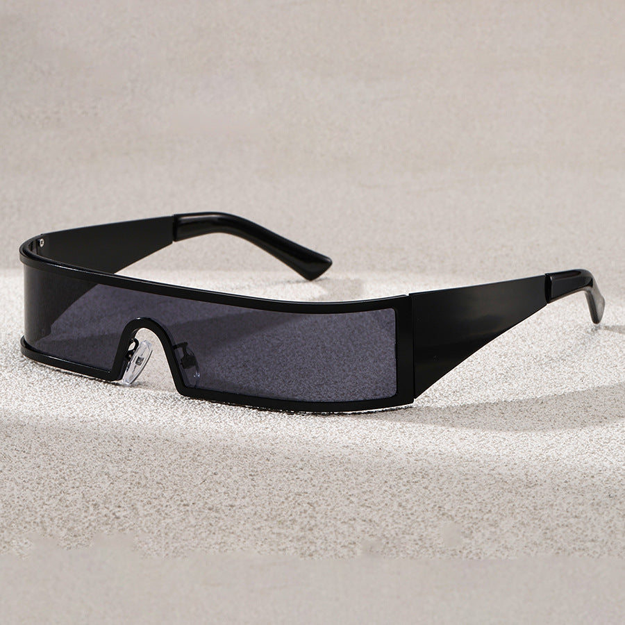 Futuristic Punk Metal Frame Sunglasses UV400 Windproof