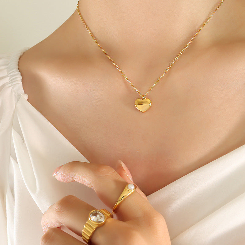 Adjustable Heart Pendant Necklace